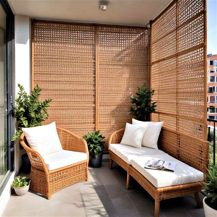 stylish and natural wicker panels