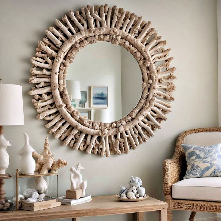 stylish coastal themed mirror
