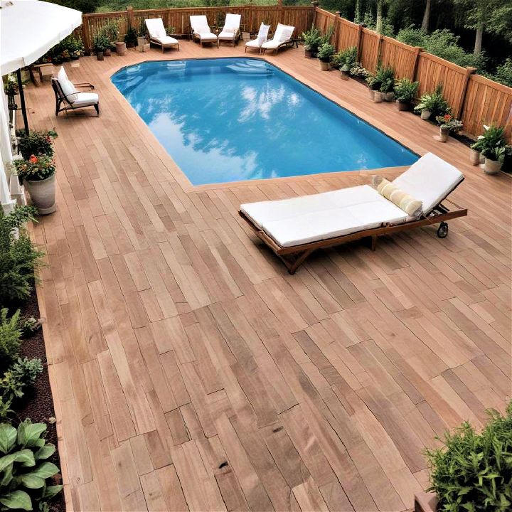 stylish deck around your pool