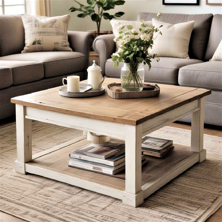 stylish farmhouse coffee table