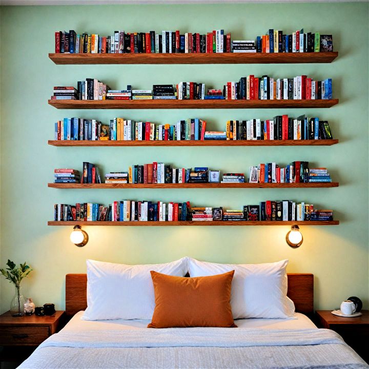 stylish floating bookshelves for books