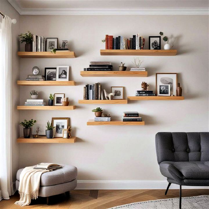 stylish floating shelves