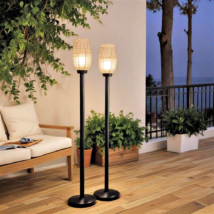 stylish floor lamps for deck