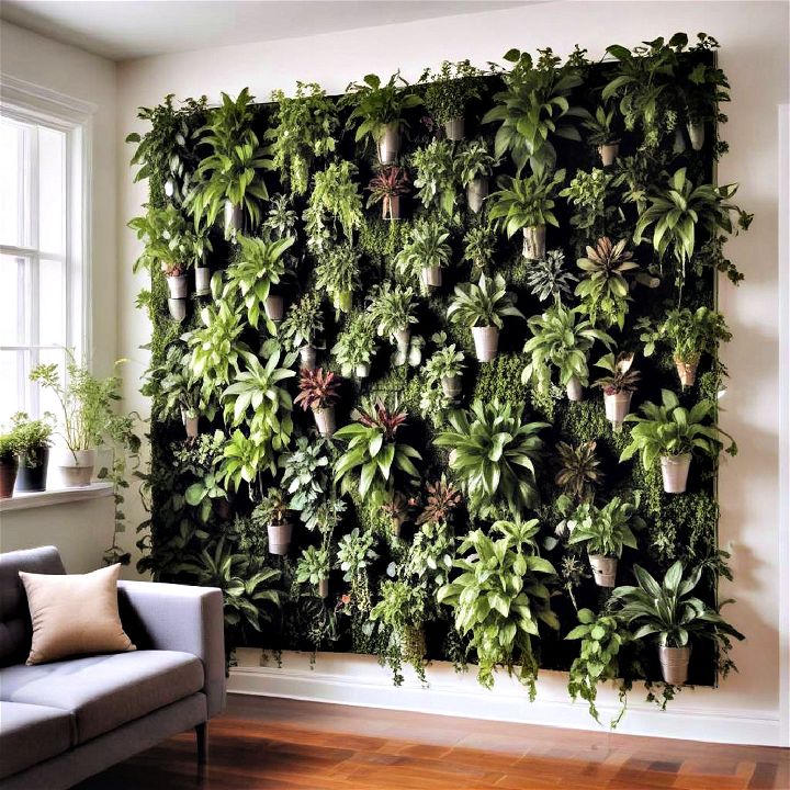stylish indoor plant wall
