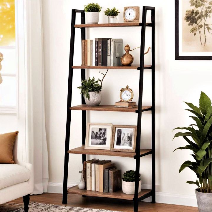 stylish ladder bookshelf idea