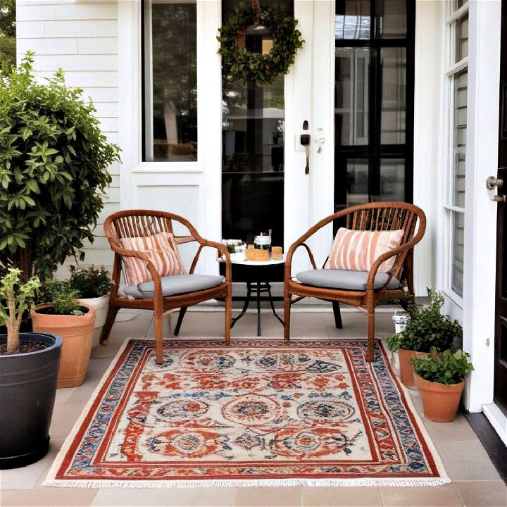 stylish porch rug