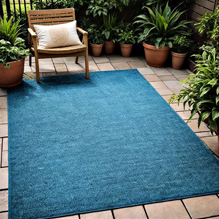 stylish rug for garden seating areas