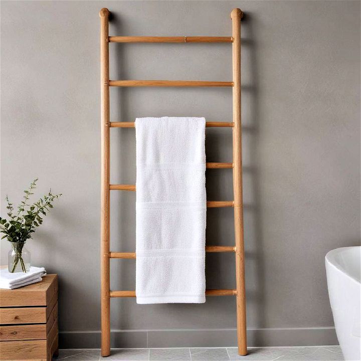 stylish towel ladder for bathroom