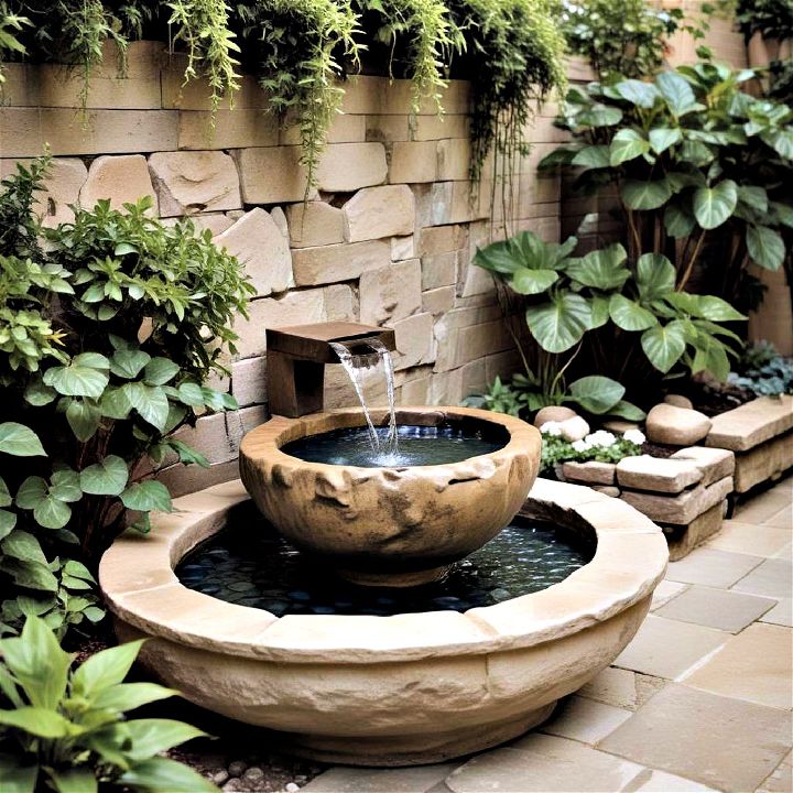stylish water feature tranquility