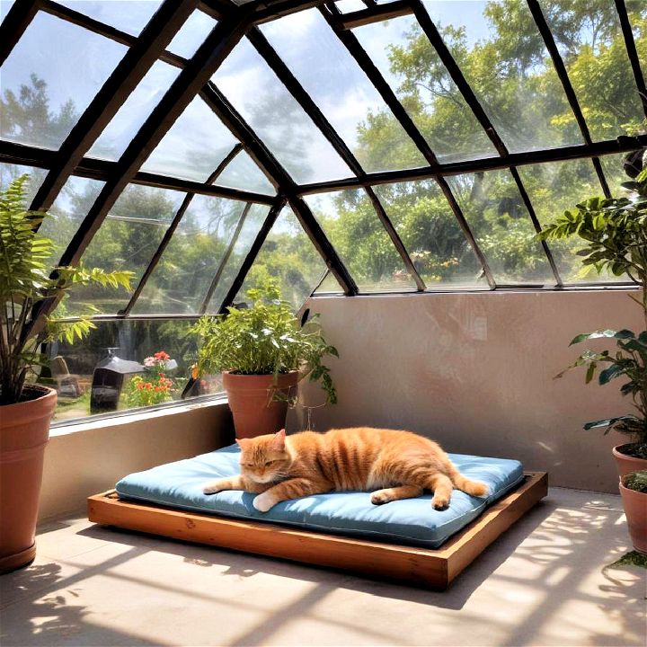 sunny spot into a solarium cat haven