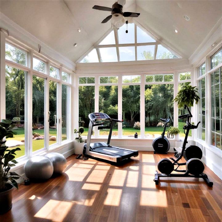sunroom as a fitness pavilion