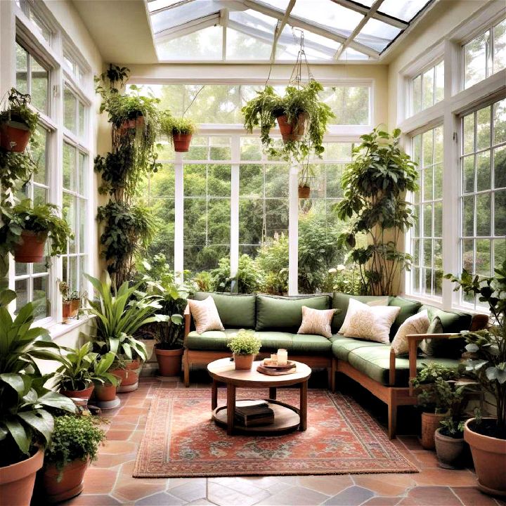 sunroom into a lush garden oasis