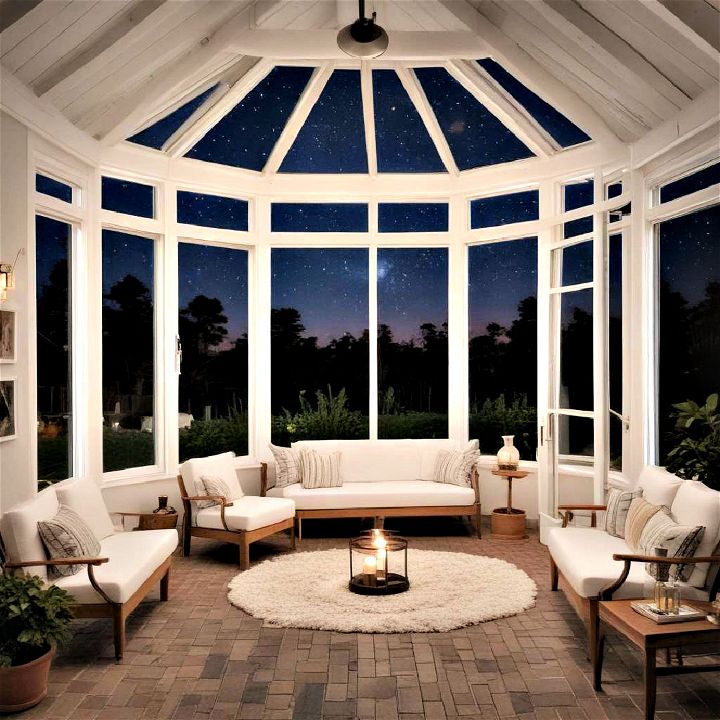 sunroom into a moonlit observatory