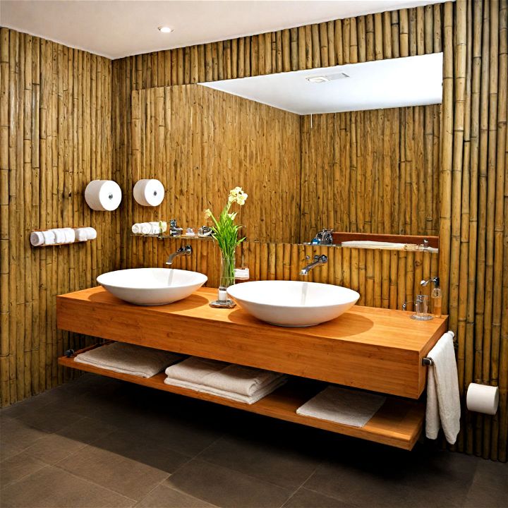 sustainable and durability bamboo wall
