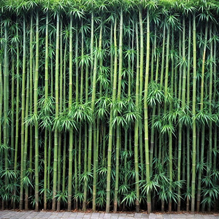 sustainable and fast growing green bamboo wall