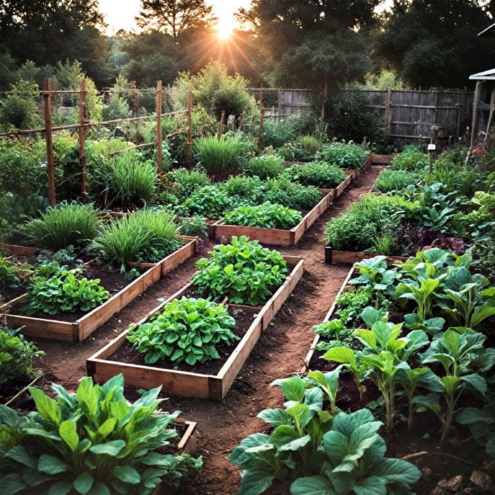 sustainable permaculture garden for vegetable