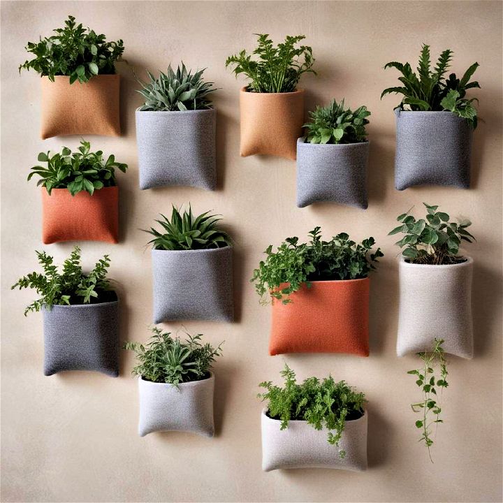 sustainable woolly pocket wall planters