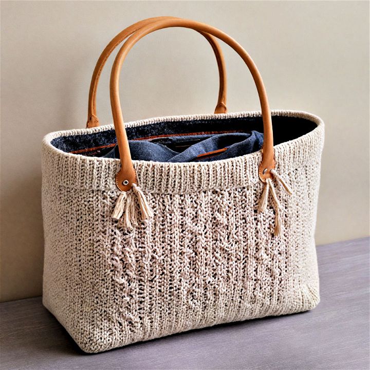 sweater bag with a handle