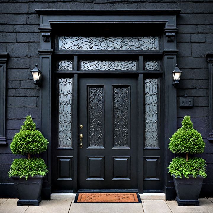 symmetrical design to balance your black door
