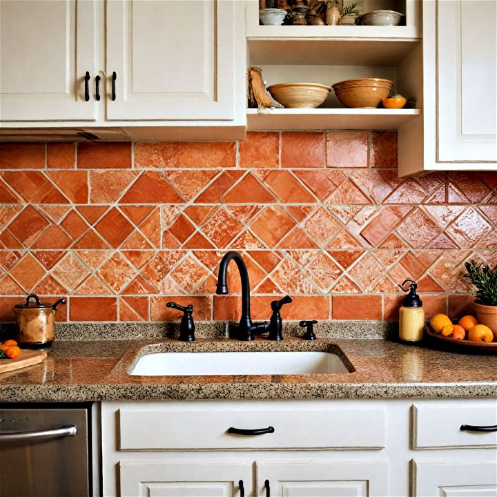 terracotta tiles to add warmth and earthiness to kitchens