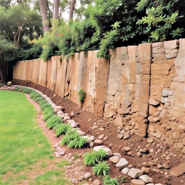 tieback retaining wall for extreme slopes