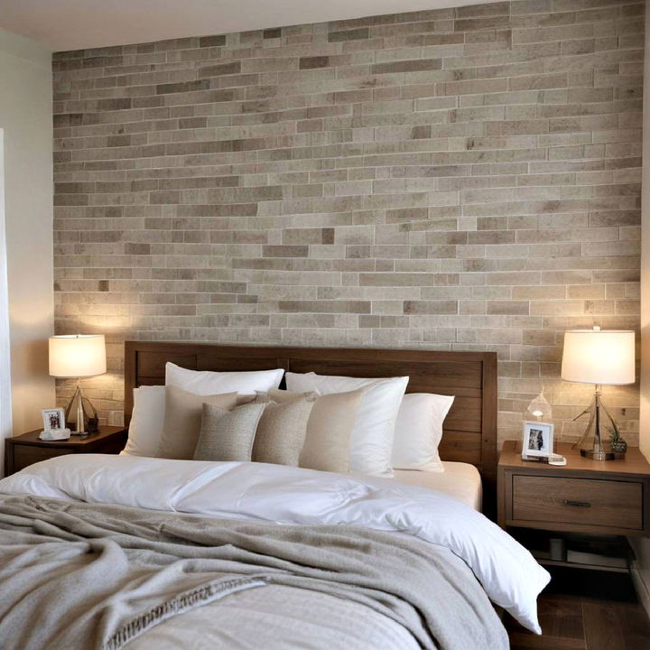 tile accent wall for bedroom