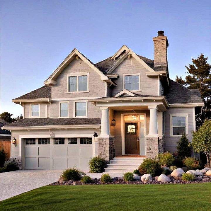 timeless and calming pebble beach gray house paint