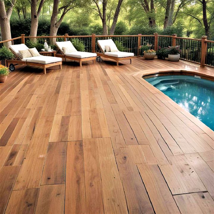 timeless and classic wooden deck