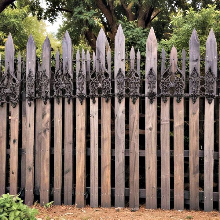 timeless gothic inspired pallet fence