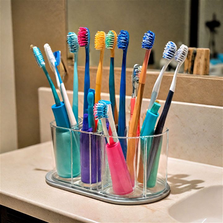 toothbrush holder for bathroom counter organization