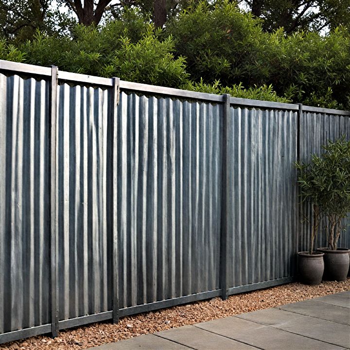traditional corrugated metal fencing