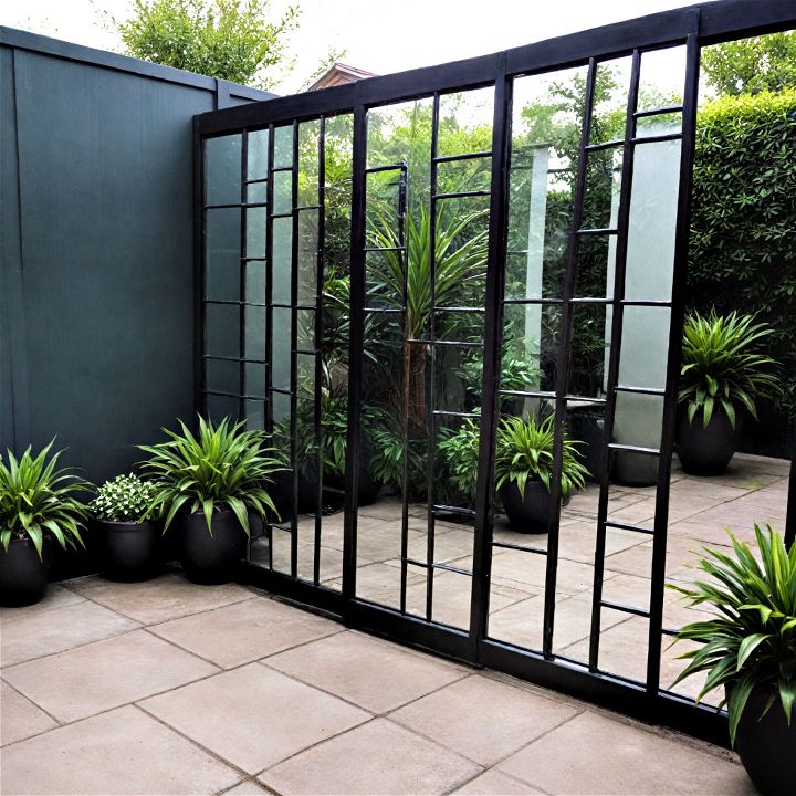 traditional privacy outdoor mirror panels