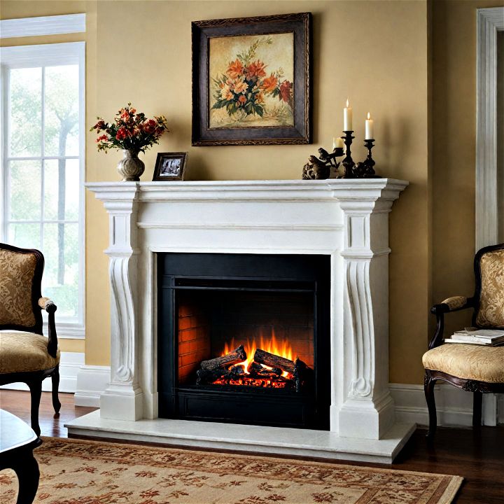 traditional style elegant electric fireplace