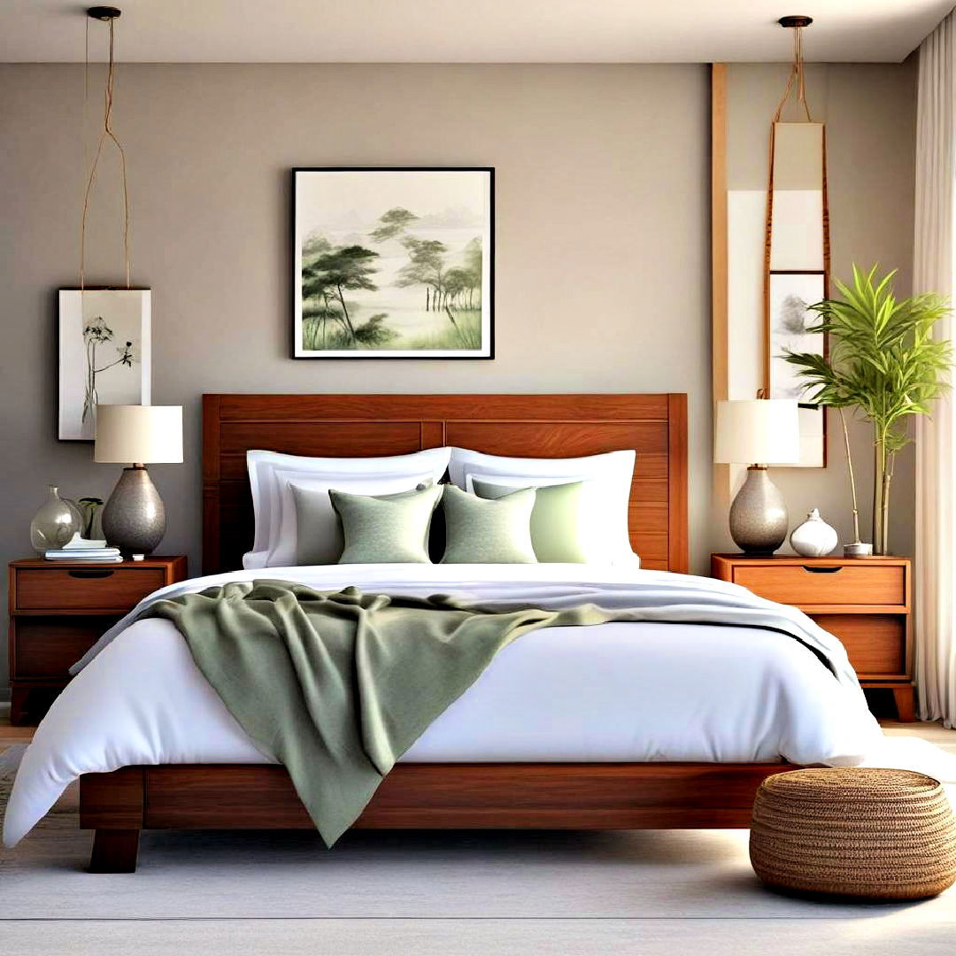 tranquil asian fusion for bedroom