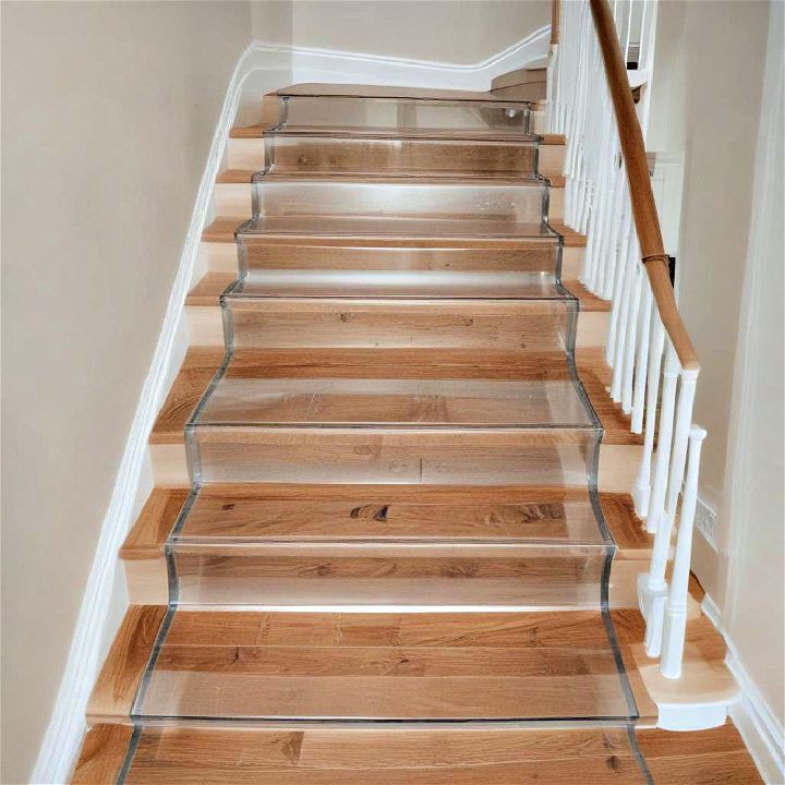 transparent vinyl runner for stairs