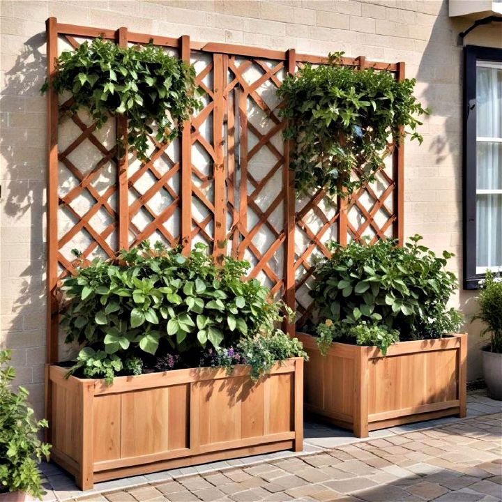trellis planter boxes for patios