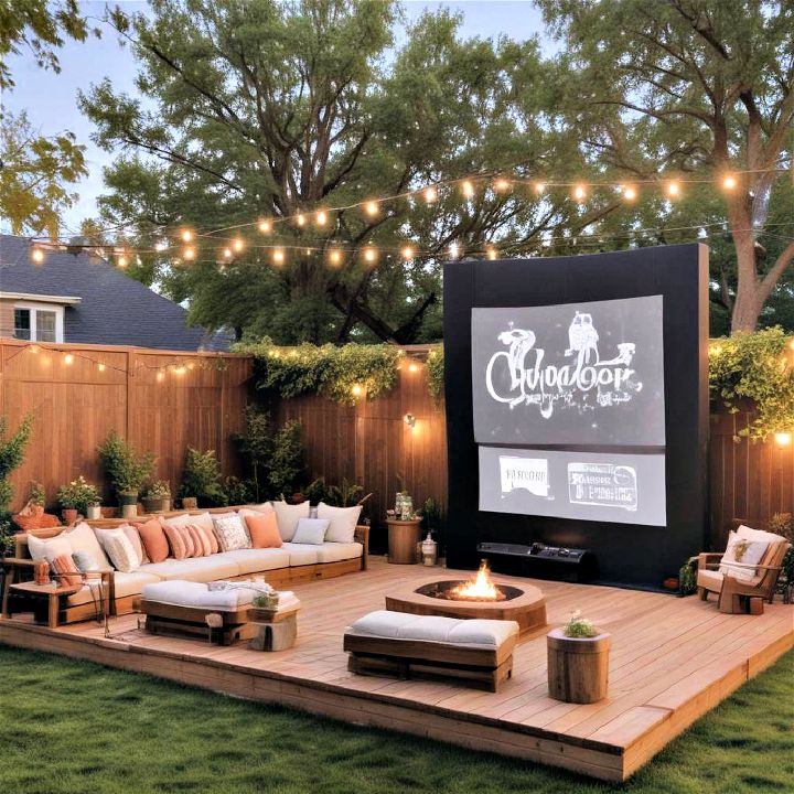turn movie nights into outdoor theater deck