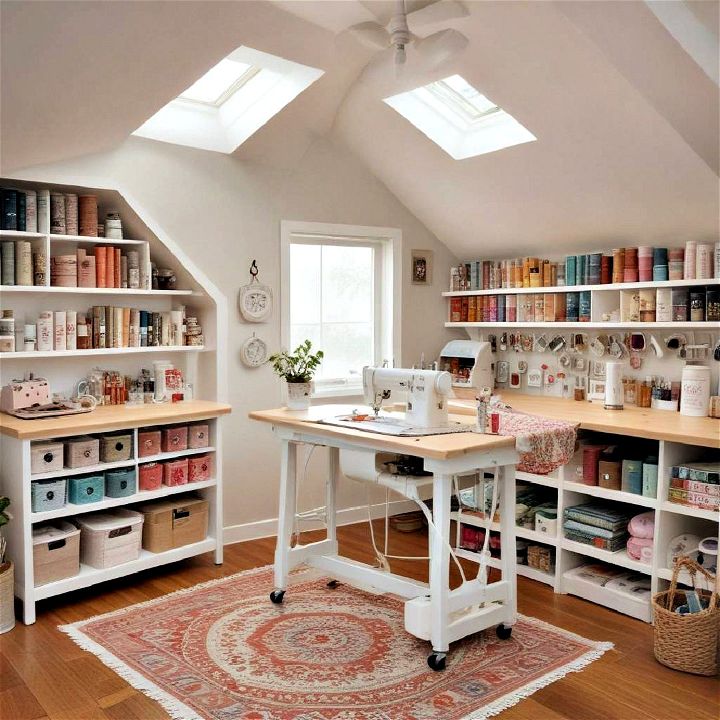 turn your attic into a dedicated sewing room