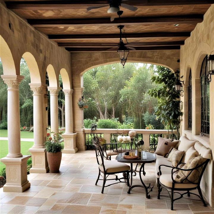 tuscan terrace for covered porch