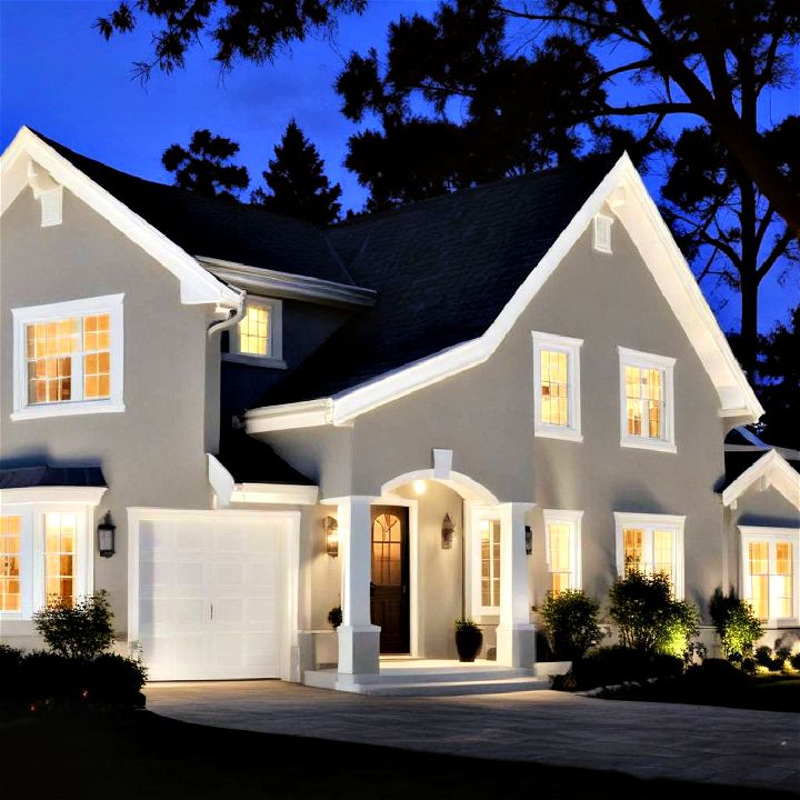 twilight mist gray exterior house paint for creating a tranquil curb appeal