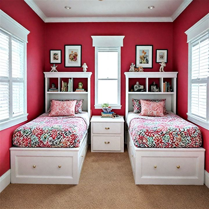 twin beds with storage