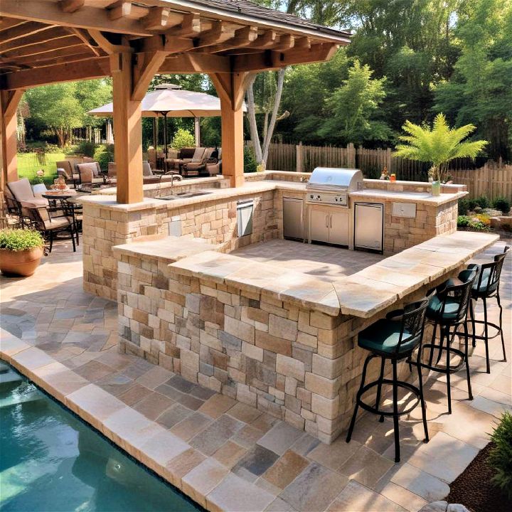 ultimate outdoor kitchen and bar