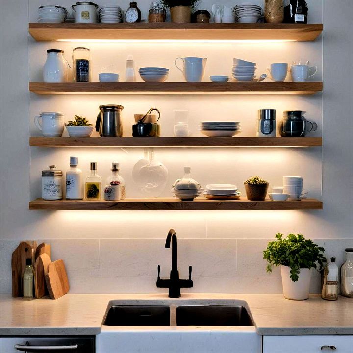 under shelf lighting for small kitchen
