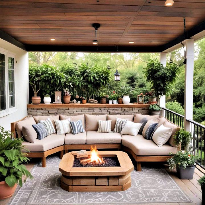 under your deck into a lounge area