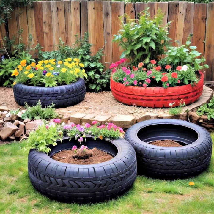 unique and creative recycled garden art