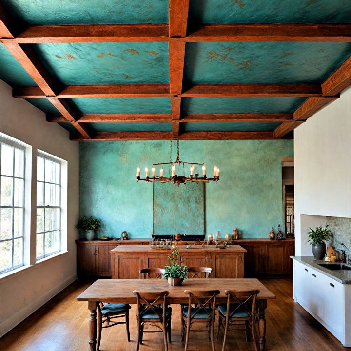 unique and dynamic copper patina beams