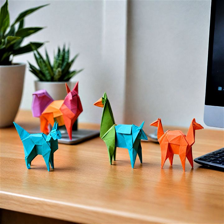 unique and personal origami desk decor