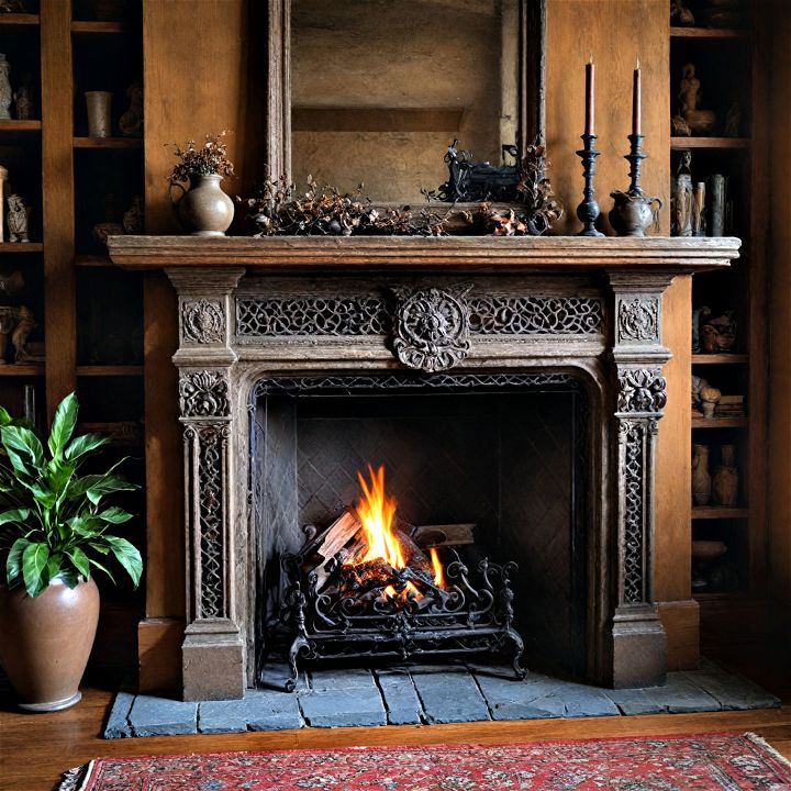unique architectural salvage pieces for fireplace decor