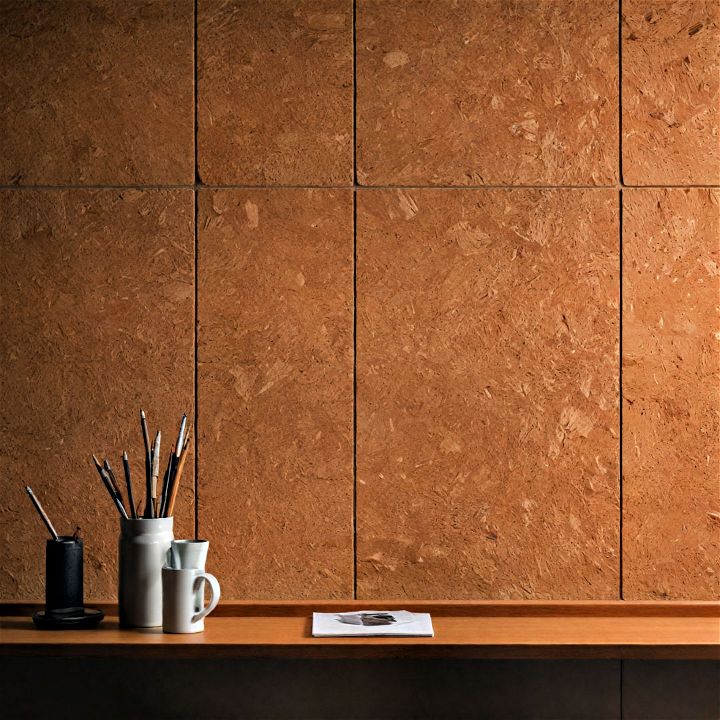 unique cork paneling for home offices