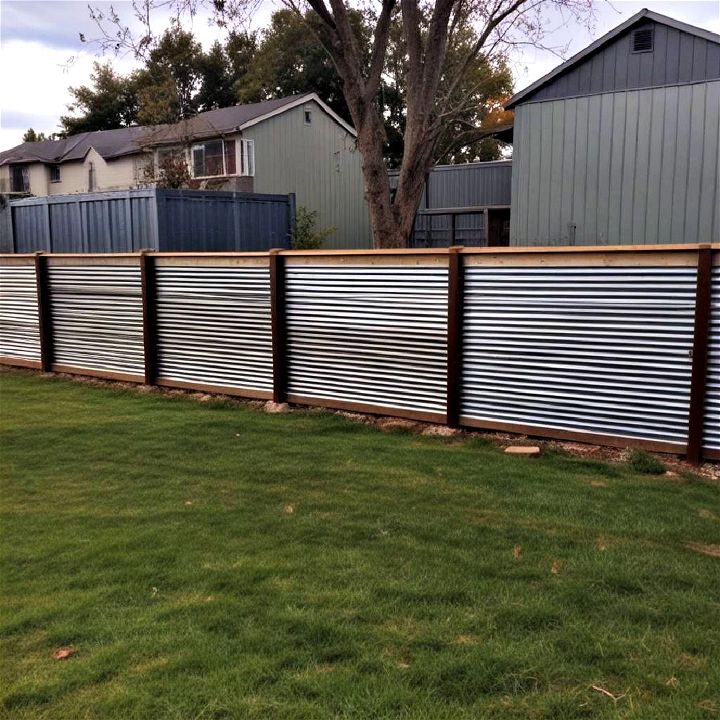 unique corrugated metal fence